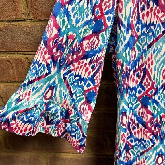 Top It Off Multi Quarter Sleeve U Neck Dress Size Large - Picture 3 of 5